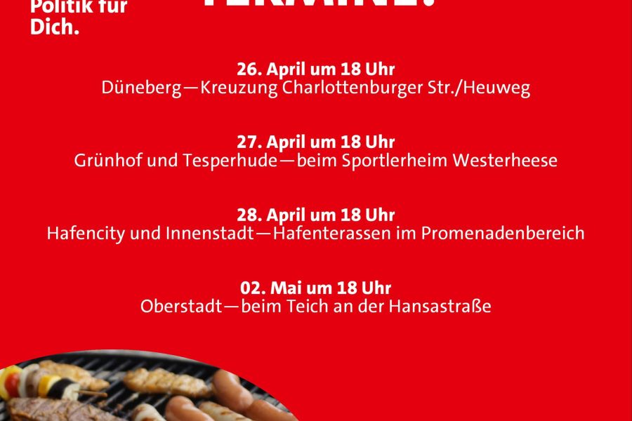 Termine Stadtteilgrillen 2023